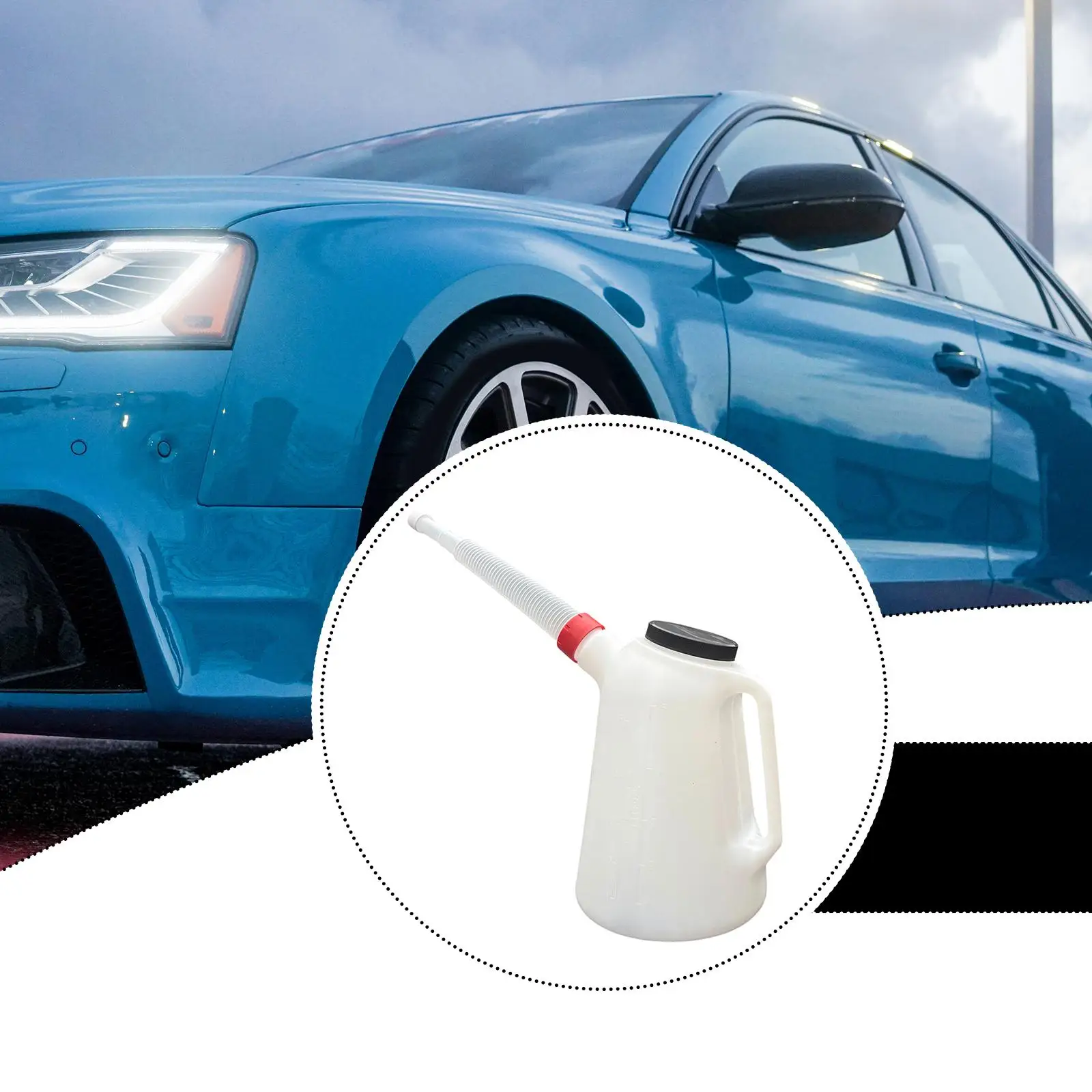 

Кувшин для масла с носиком, масляный горшок, градуированный портативный герметичный легкий мерный контейнер емкостью 5 л для ремонтной мастерской, автомобильной промышленности