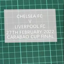 Parche de detalles de partido final Chelsea vs lfc de la Copa Carabao 2022