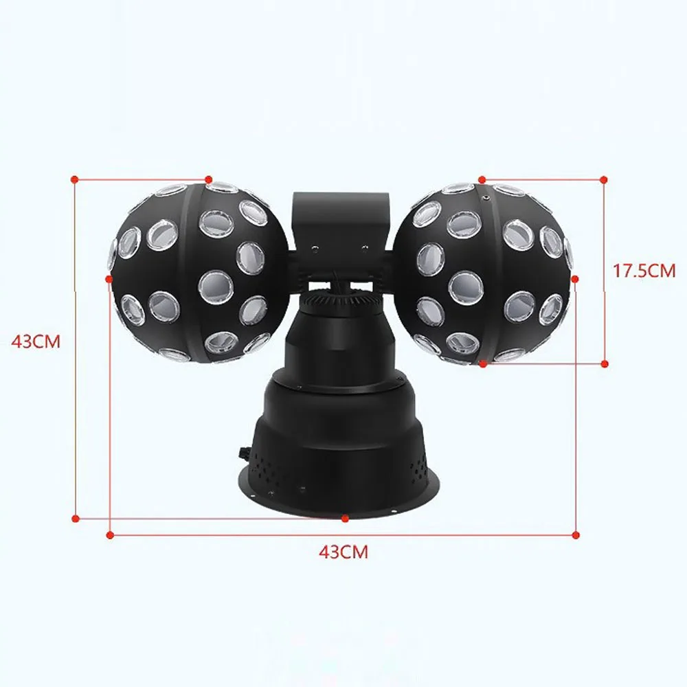 Moving Head Disco Double Ball Light Rotosphere LED Ball Beam RGBWAUV Centerpiece Light Party Rotate Strobe for Nightclub Bar DJ view 3