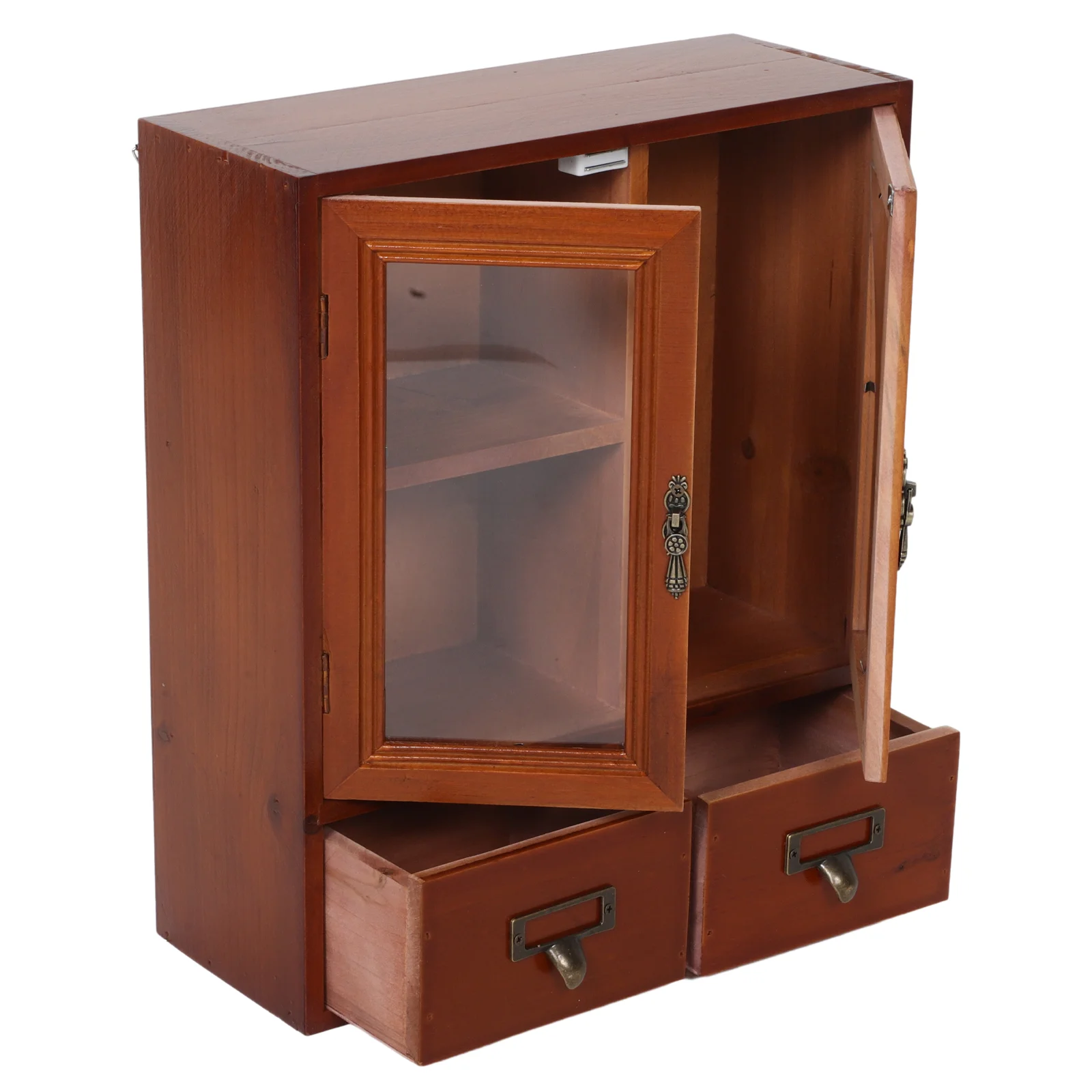 

Decoration Display Case Wall Wooden Cabinet Brown Landscaping Medicine Cabinets