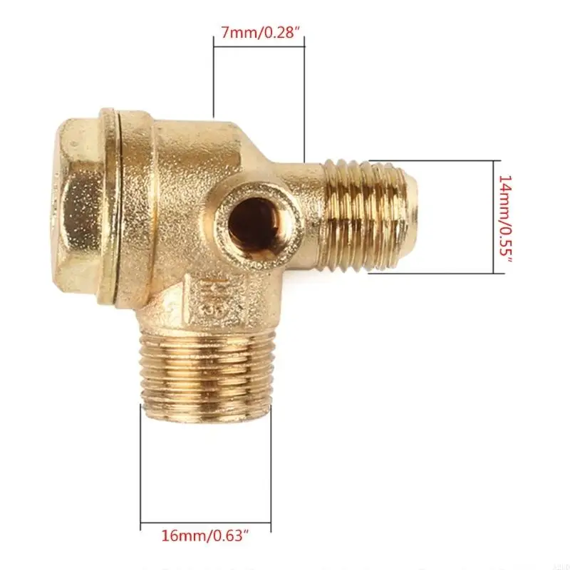 A2UD 3 -портовый латунный подводной резьбовой инструмент Check Cleck Clave Tool для предотвращения воздушного компрессора