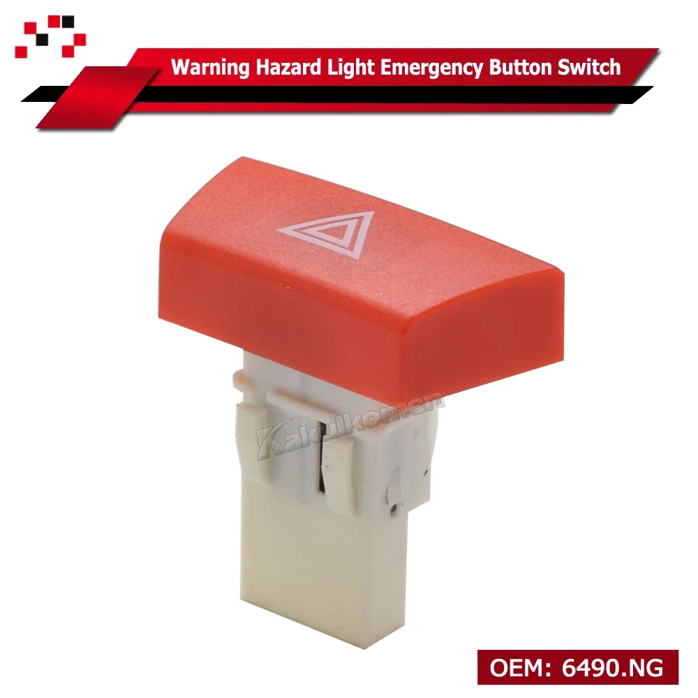 Automotive Schakelaar Voor Citroen C1 Voor Peugeot 107 Voor Toyota Voor Aygo Waarschuwing Emergency Lamp Schakelaar Waarschuwing Alarmlicht Noodknop Schakelaar 6490 NG Auto Schakelaar Knop