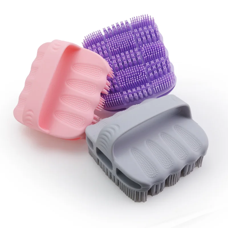 

Silicone Handle Shampoo Brush Soft Fine Hair Scalp Cleaning Exfoliating Massage Comb Anti-dandruff Hair Washing Tool Accessories