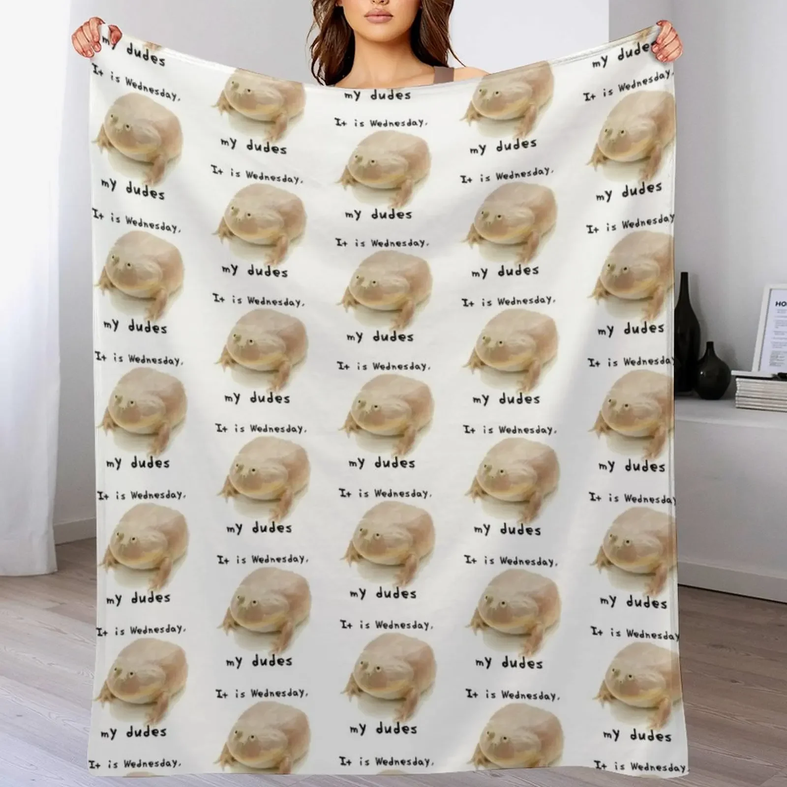 It is Wednesday, My Dudes Throw Blanket Travel Size Cozy Blanket for Plane Train