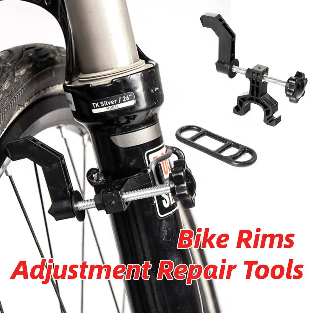 Mini soporte para rueda de bicicleta, herramientas de mantenimiento de ajuste de llantas de bicicleta portátiles