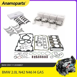 Engine Parts Overhaul Rebuild Gaskets Set Piston Bearing Kit Fit 2.0 L N42 N46 For BMW 120i 316i 318i 320i E46 E87 2.0L L4 Gas