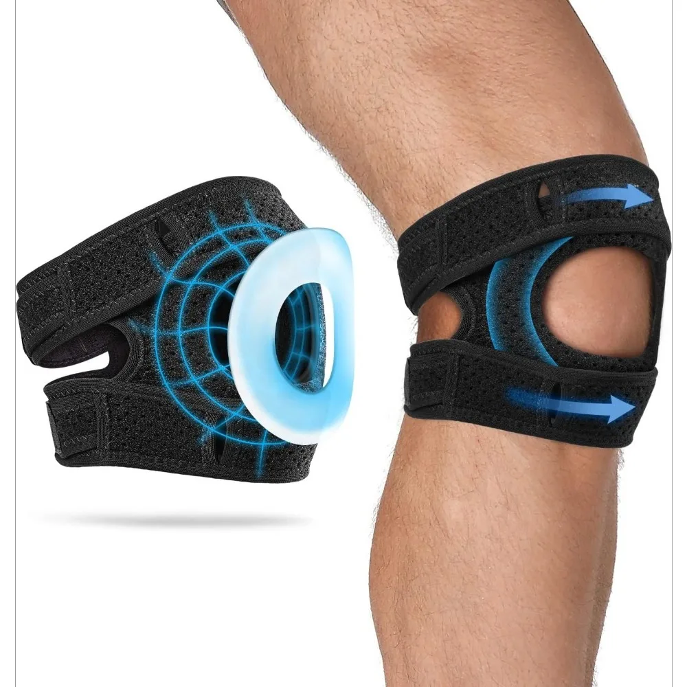 Patella Knee Brace for Women Men,Patellar Tendon Support Strap for Arthritis Tendonitis Running  Knee Hiking Basketball-1 pair