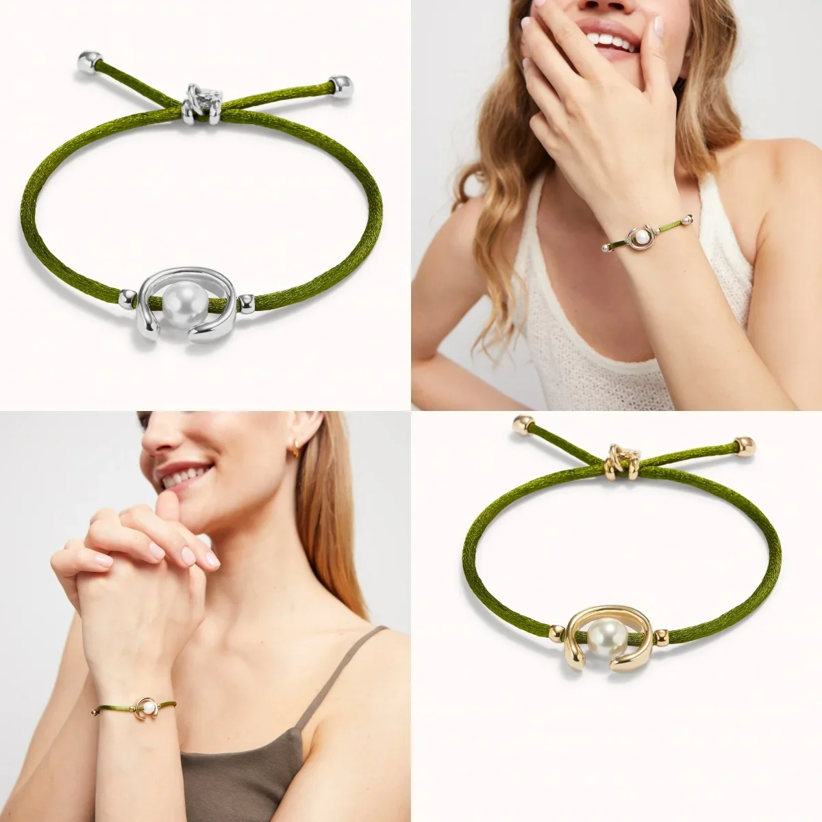 2024 Original Design Spanish UNOde50 Jewelry Simple Charm Round Pearl dark green Leather Bracelet Women Festival Gift