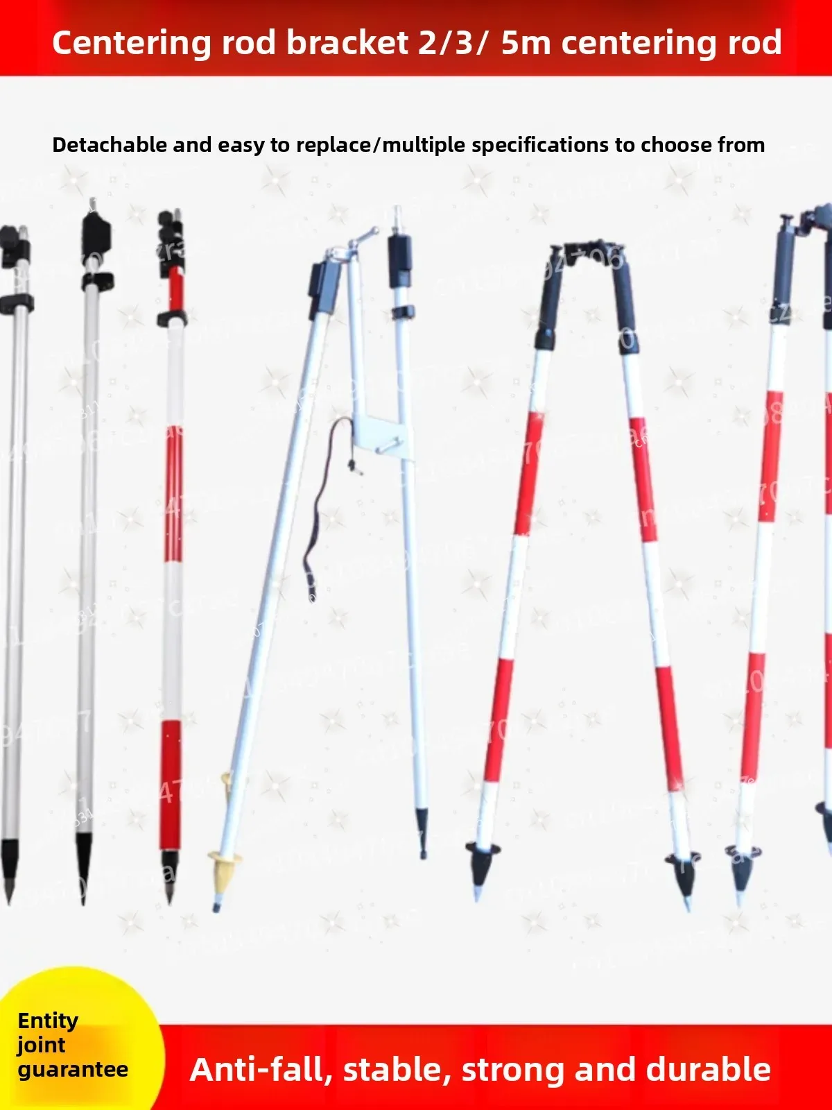Total Station Alignment Pole Holder 2m 3m 5m GPS/RTK Measurement Prism Pole Carbon Pole Bipod Tripod