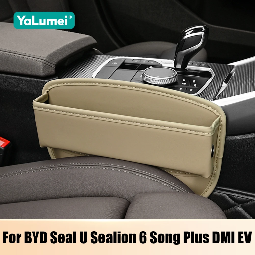 

For BYD Seal U Sealion 6 Song Plus DMI EV 2021 2022 2023 2024 2025 2026 Car Seat Crevice Gap Organizer Leak Proof Storage Box