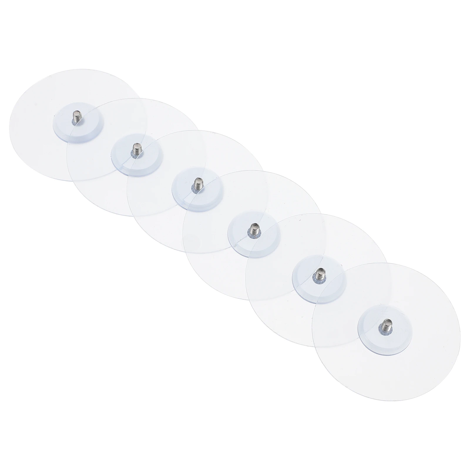 

6pcs Stainless Steel ABS Pull Handle Adhesive Hooks No Hole Drilling Disc Sticker Multi-purpose Nail Fixing Screws For Glass