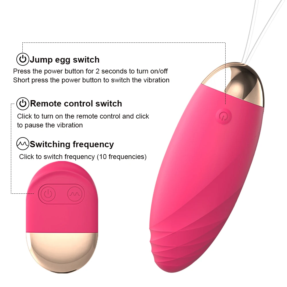 Remote Control Mini Bullet Vibrator Vibrator Egg 10 Modes Vibrator For Women Body Massager Wireless Jump Egg Clitoris Stimulator