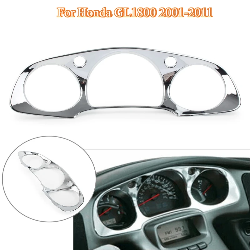 クロームモーターサイクルダッシュボードゲージスピードメーター装飾カバーホンダgl1800-2001-2008-2009-2010-2011