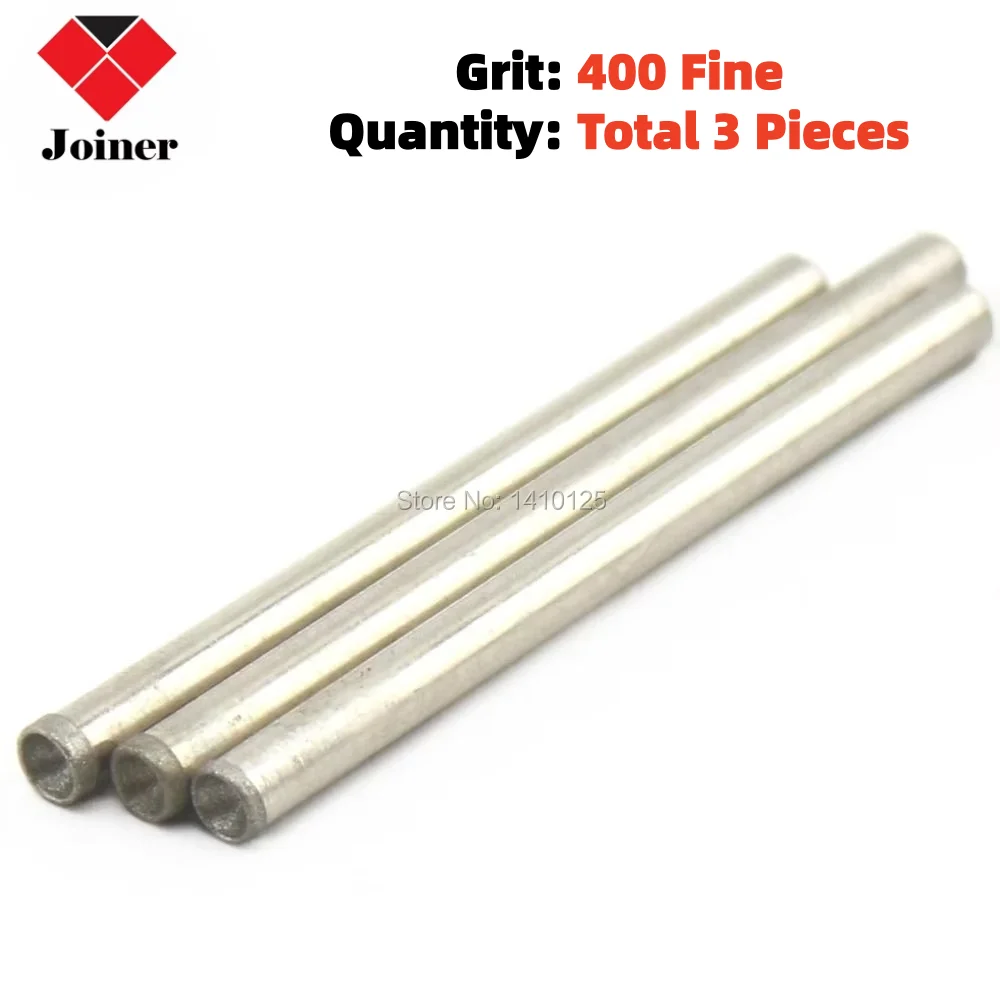 

3Pcs 3-10mm Grit 400 Diamond Mounted Point SPHERICAL CONCAVE Head Grinding Bit Jade Carving Tools Sculpturing Bead Stone Gem
