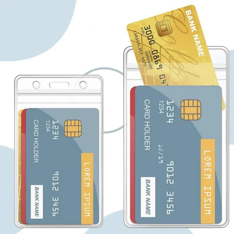 

1 шт., прозрачный пластиковый чехол из ПВХ для идентификационных карт