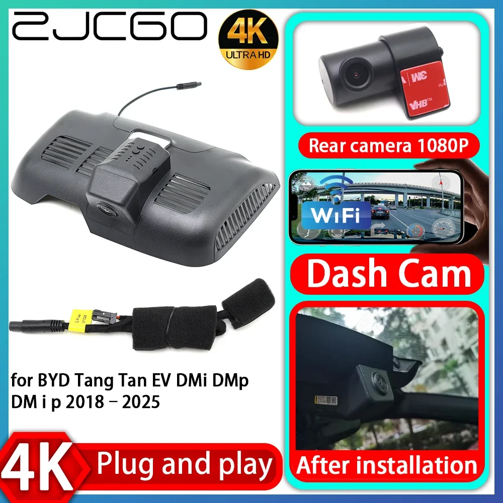 

UHD 4K 2160P Plug and Play DVR Dash Cam UHD Video Recorder for BYD Tang Tan EV DMi DMp DM i p 2018–2025