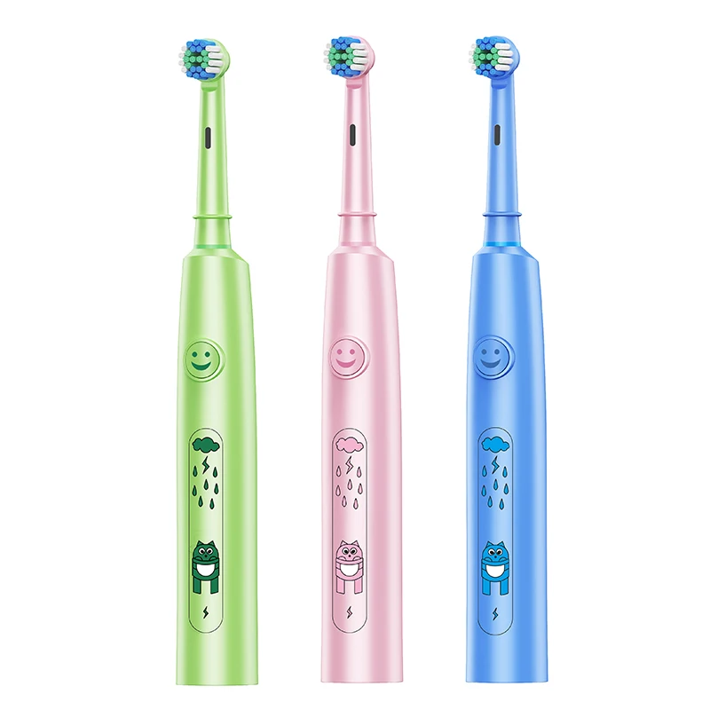 Kids Sonic Electric Toothbrush Child Cartoon Smart Round Head Rotating Electric Toothbrush Cleaning Soft Ultrasonic Tooth Brush image 6