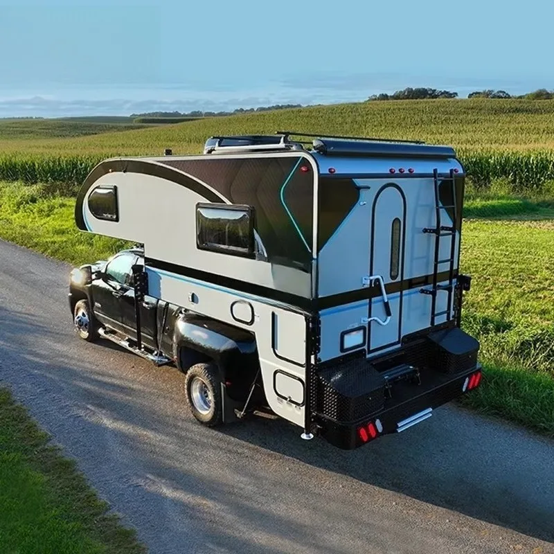 Exhibit Pickup Campervan Campervan International RV Truck 4x4 Pickup Campervan with Roof Tent