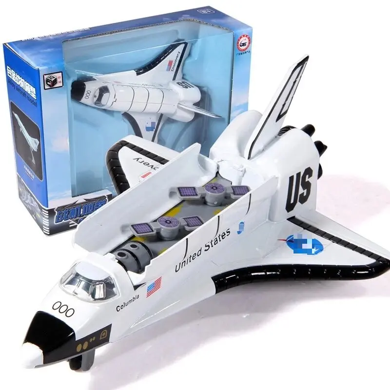 Mini Columbia OV-102 Space Shuttle Alloy Plane Diecast Model Toy Light And Sound navette collezione di simulazione regali giocattoli per bambini