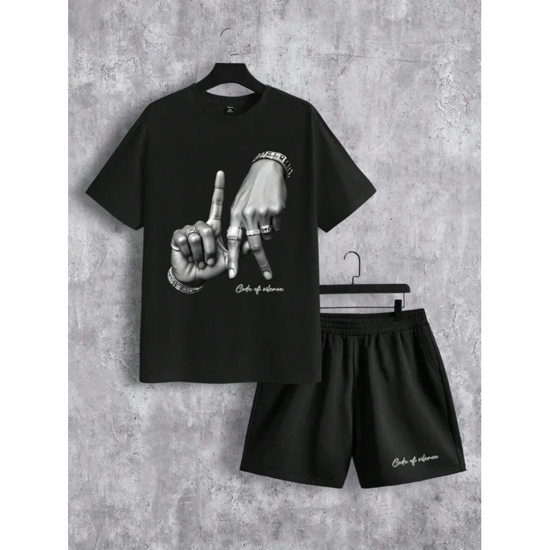 

Man Pants Men's Summer Set Man Clothes Mens Shorts and T Shirt Set Fashion Suits T-shirts for Men Clothing Free Shipping Sets