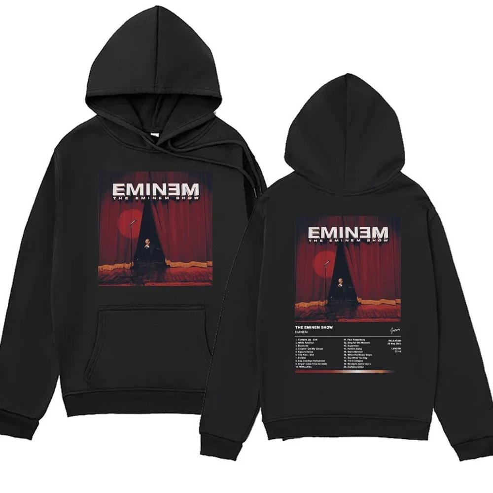 Singer Eminem Hoodies 90s Retro Fashion Harajuku Clothing Sportswear Men's and Women's Casual Hoodies Fashion Street Hoodies