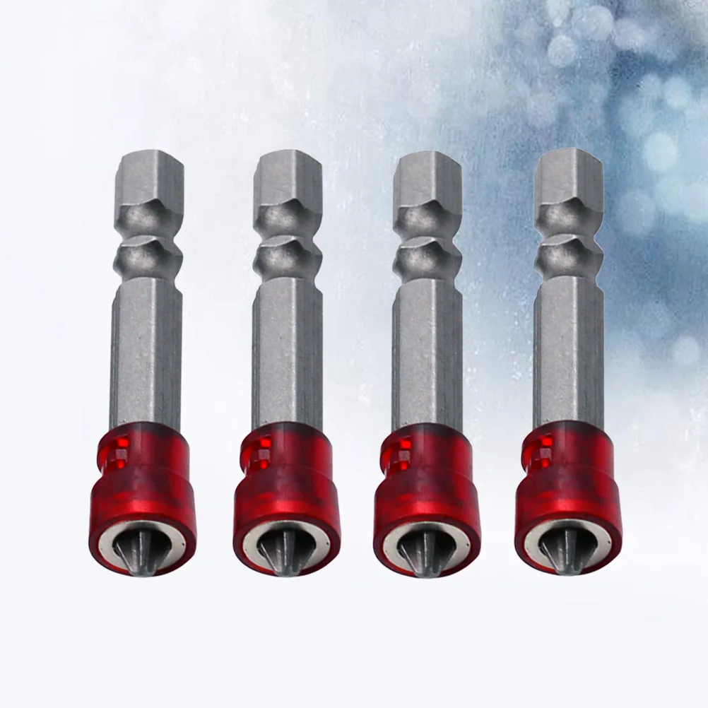 4Pcs Magnetic Anti Slip Screwdriver Bits High Precision Durable Steel Long Driver Bit Electric Drill Long Screwdriver Bit