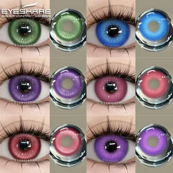 EYESHARE 1Pair Korean Fashion Lenses Pink Cosplay Anime Lens Color Contact Lenses for Eyes Cosmetics Colored Contacts Red Lenses