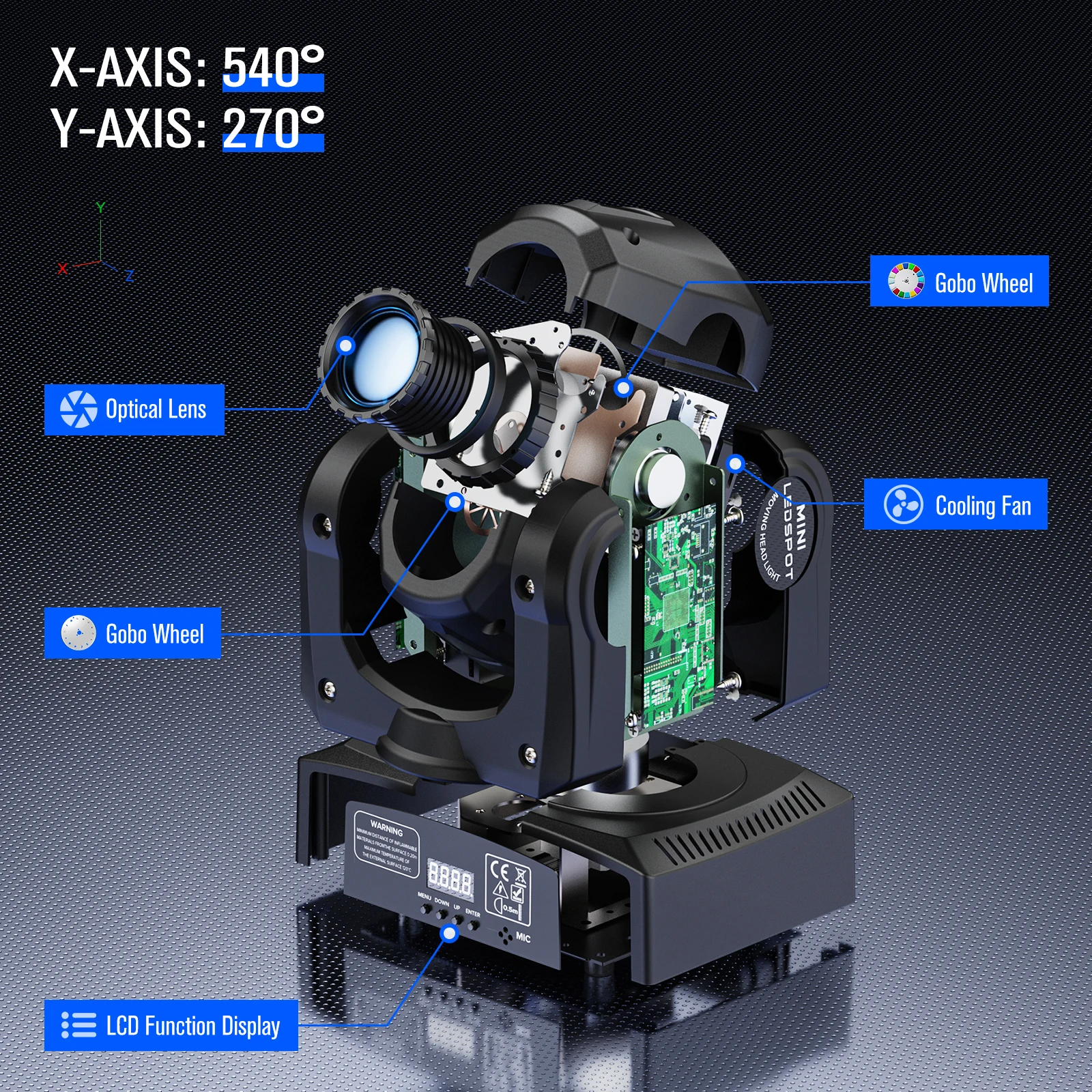 Imagem -04 - Rgbw Beam Moving Head Light Gobos Stage Effect Projector Dmx512 para dj Disco Party Feriado Bar Clube Casamento Aniversário