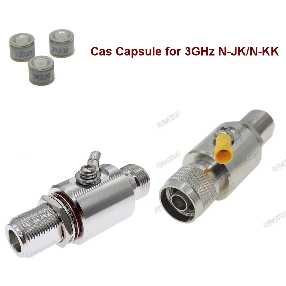 2pcs Gas Capsule for CA-23RP/CA-35RS PL259 SO239 N Radio Repeater Coaxial Anti-Lightning Antenna Surge Protector