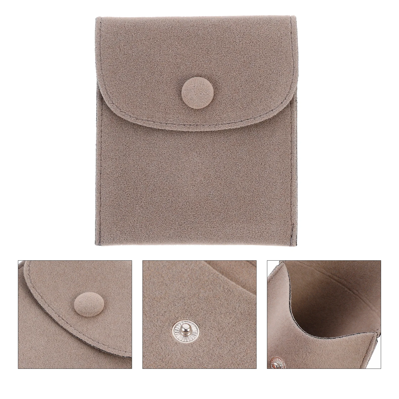 

2pcs Snap Jewelry Bags Flannel Storage Pouches Gift Packing Bags For Bracelets Necklaces Wedding Party Reusable Durable Cloth