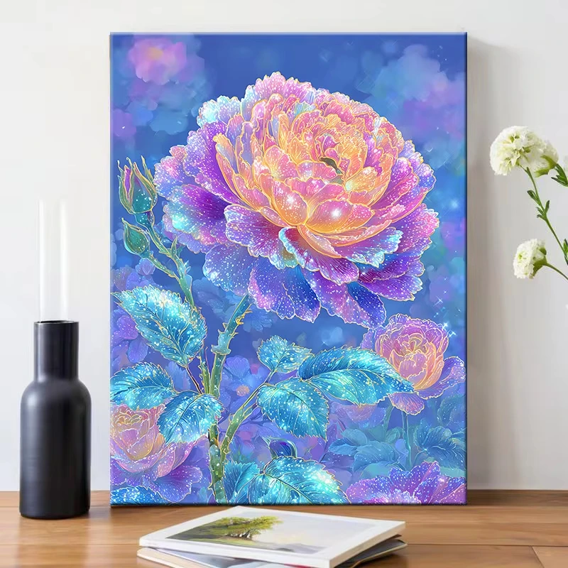5D DIY Diamant-Malerei-Set Blumen Fantasie-Landschaft Malerei Kunst Voll-Strass-Mosaik Wanddekoration Geschenk für Zuhause