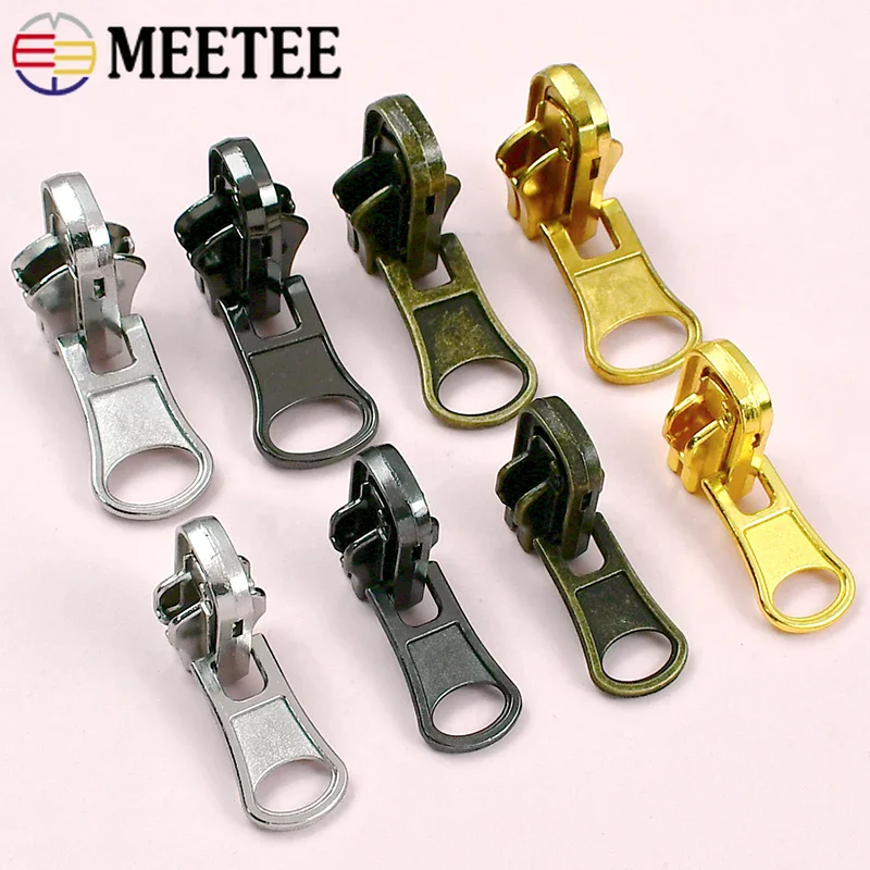 

5-20Pcs 3#5#8# Metal/Nylon/Resin Zipper Puller Bag Zip Slider Double Sided Zips Head Clothing Zippers Slider Sewing Accessories