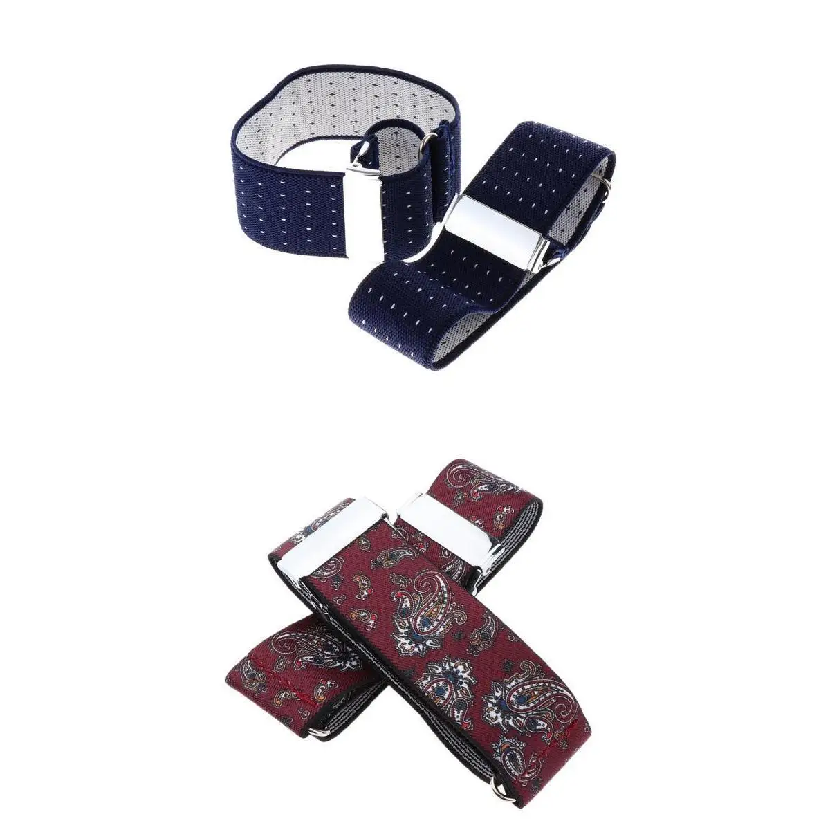 Mens Arm Garter Set Adjustable Nylon Shirt Sleeve Cuff Holder Elastic Band for Business Wear