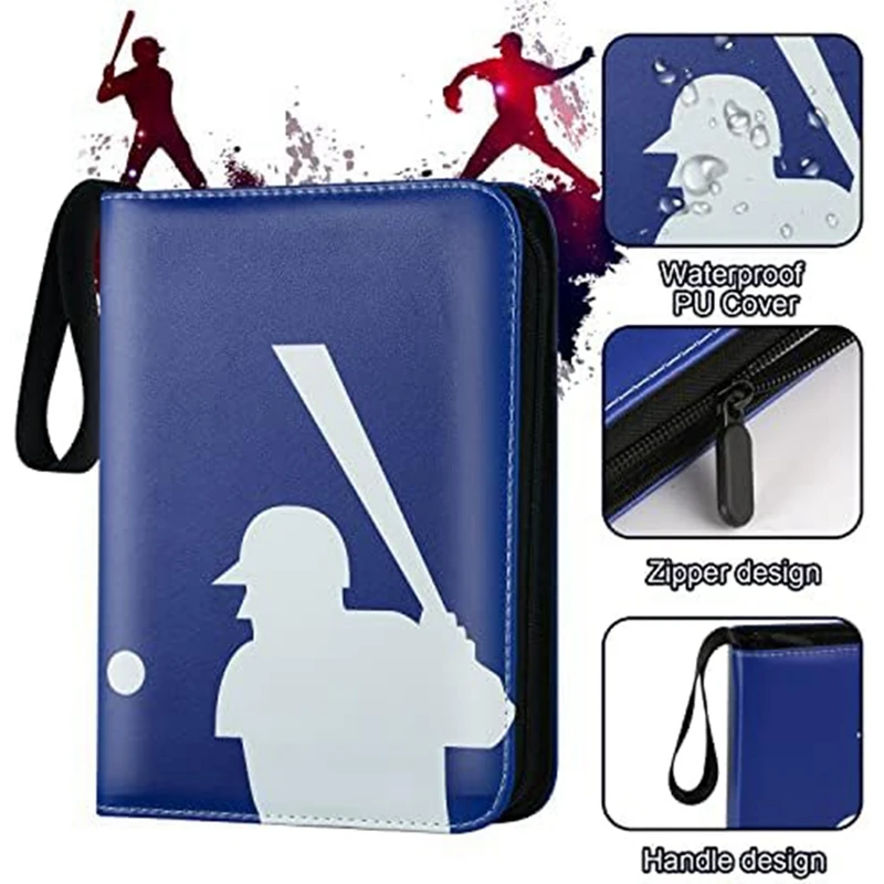 Baseball Card Holder Sports Card Holder With Sleeve,  For Collecting Trading Card Album, Binder