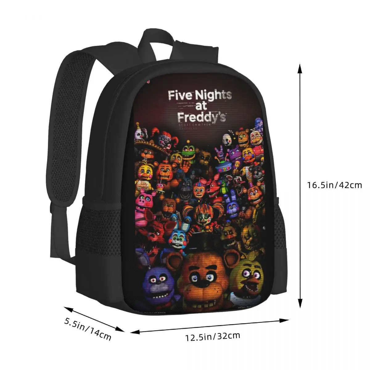 Jeu Five Night Freddy FNAF-Sac à dos de voyage pour ordinateur portable, sac d'ordinateur pour l'école ou les affaires, cadeau pour hommes et femmes