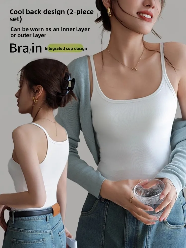 

Летний женский жилет на бретелях, нижнее белье из детали, противопровисающий базовый слой с нагрудной подушечкой, внутренняя одежда, верхняя одежда