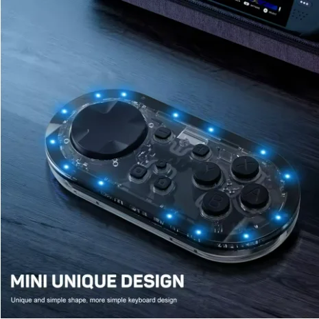 MINI KS54 Bluetooth Joystick for Switch Pro Gamepad Metal Rocker Crystal Key Joypad Compatible with Switch OLED Handle Game Cont
