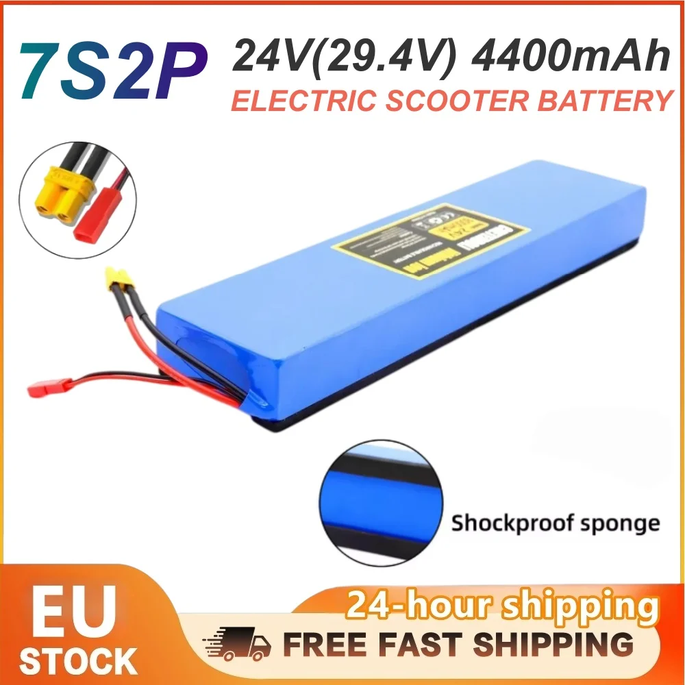 Image of Original 440mAh 18650 7S2P Li-Ionen-Akku mit eingebautem BMS 25,2V, geeignet für den Batterieaustausch von 29,4V Elektrorollern.