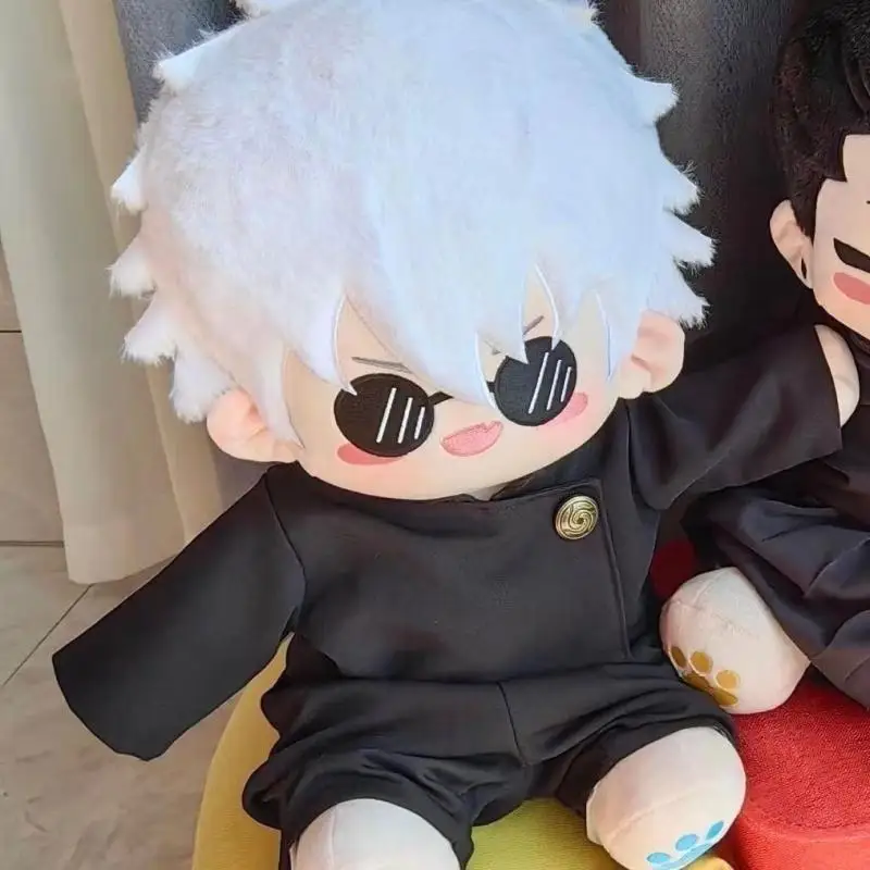 40Cm Jujutsu Kaisen Gojo Satoru Sitting Posture Anime Doll Sofa Decoration Doll Bedroom Accompany Sleeping Doll Collectible Gift