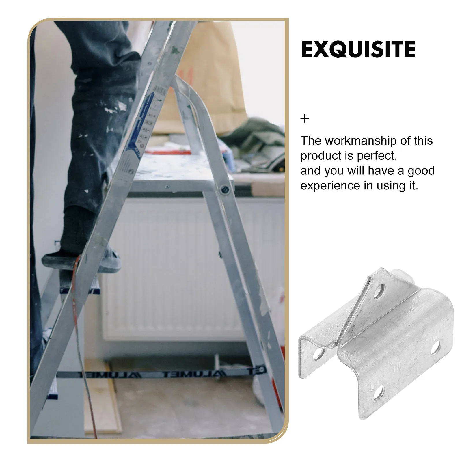 

2Pcs Ladder Accessories Movable Feet Connector Aluminum Alloy Easy Installation Versatile Application Safety Parts Frame