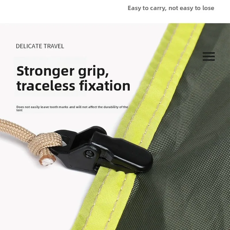 Tent Reinforcement Clamps with Crocodile Clips  Camping Canopy Anchor Hooks Tent Windproof Fixing Clamps with Reverse Attachment