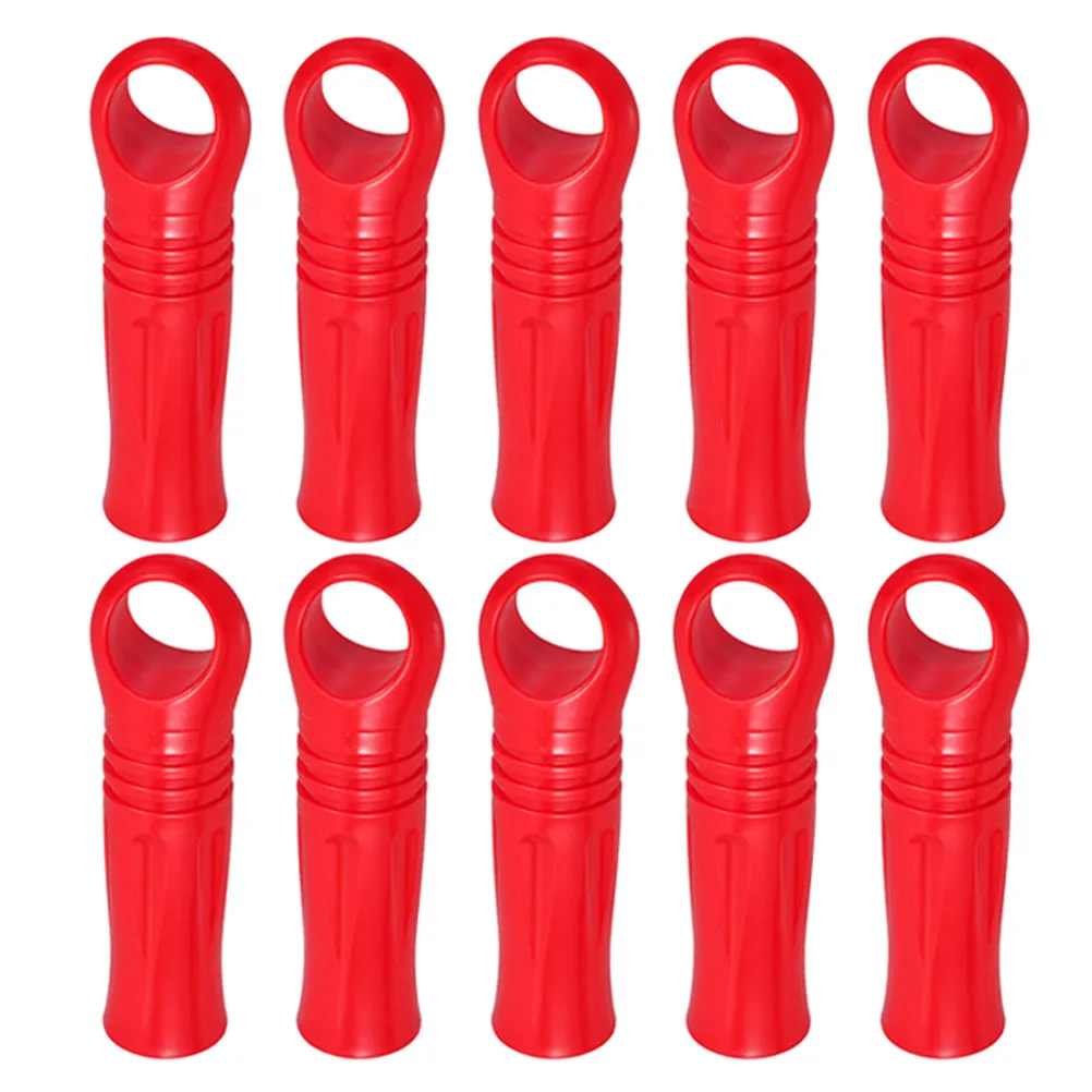 10Pcs 25Mm Diameter Red Plastic Mop Handle End Sleeve Replacement for Mop Stick Broom Tube Reaching Pole Tail Hanger Grip