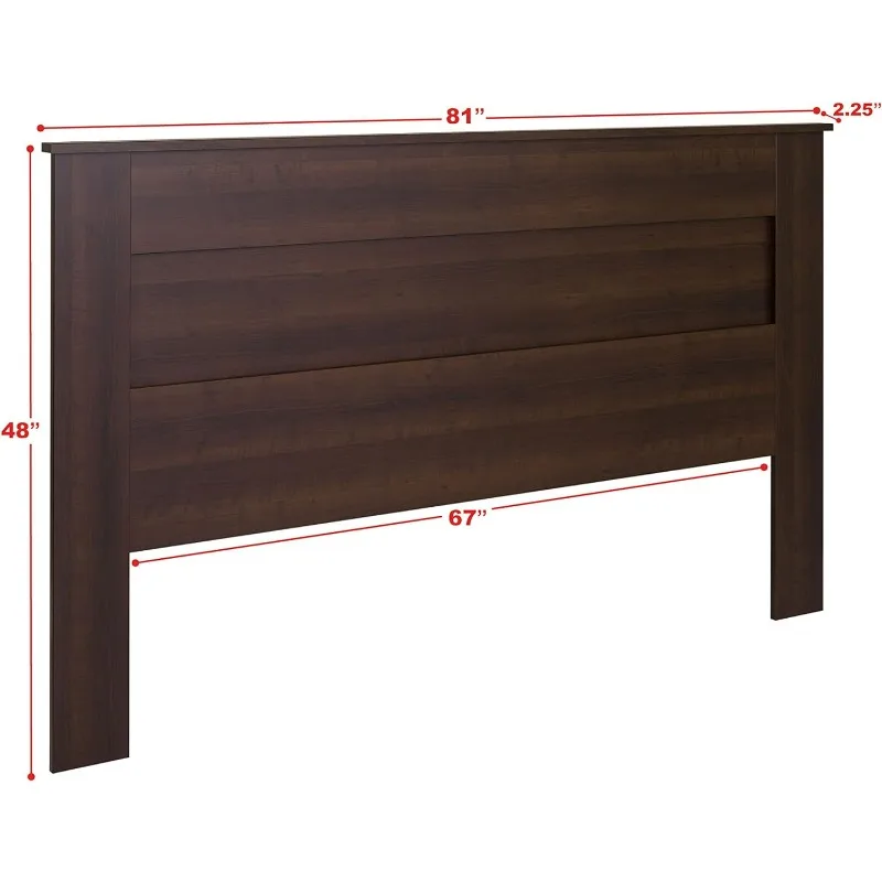 Prepac Stylish Flat Wood Panel Headboard for King Size Beds, Simplistic Wooden King Headboard 2.25