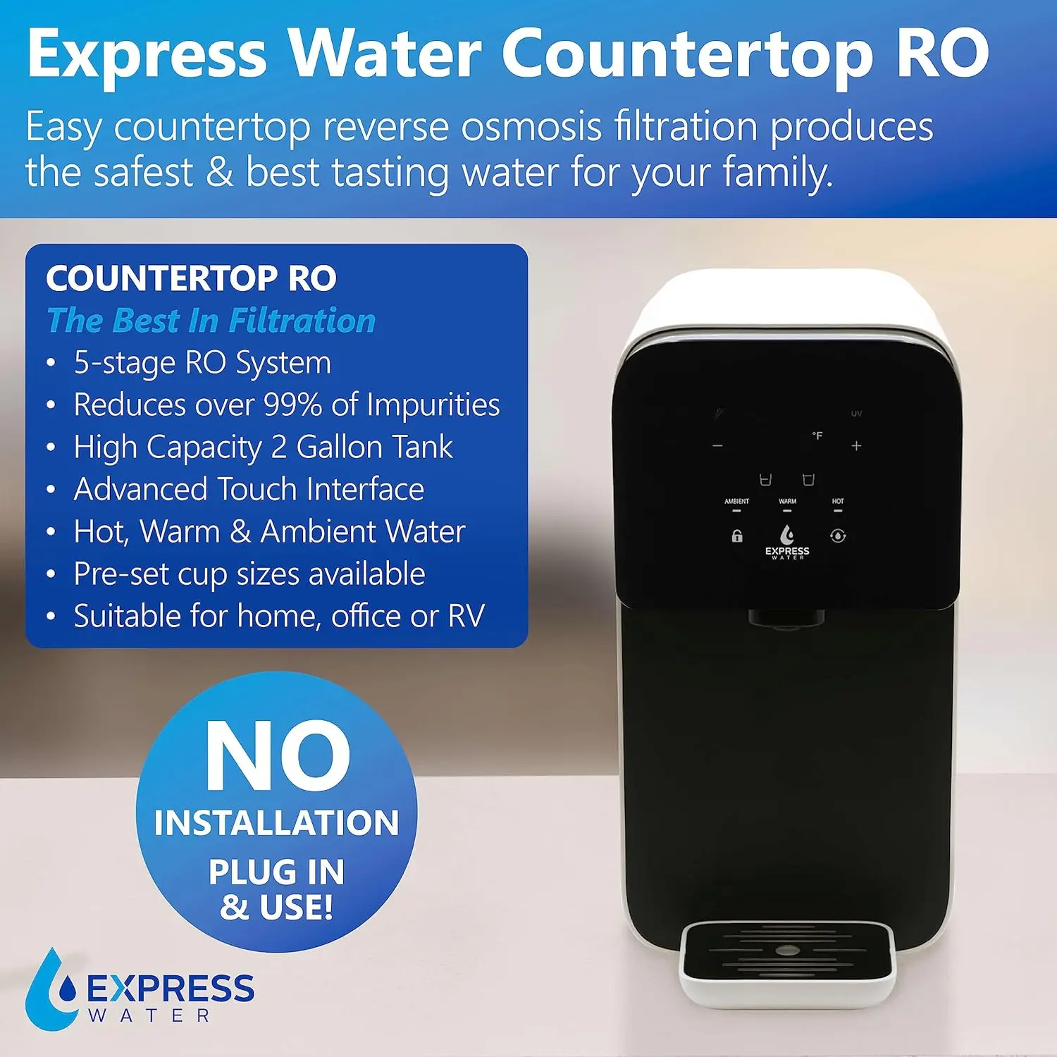 Water Filter System – Hot, Room, Ambient Reverse Osmosis Water Filter System