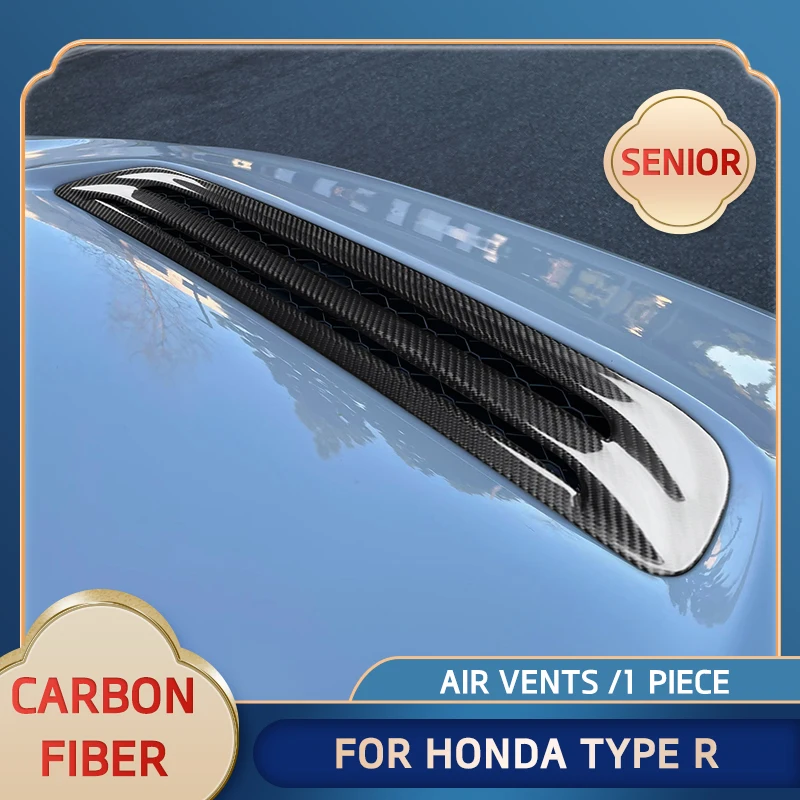 

Car modification carbon fiber engine hood air outlet decorative panel For Honda civic Type R FL5 2022+