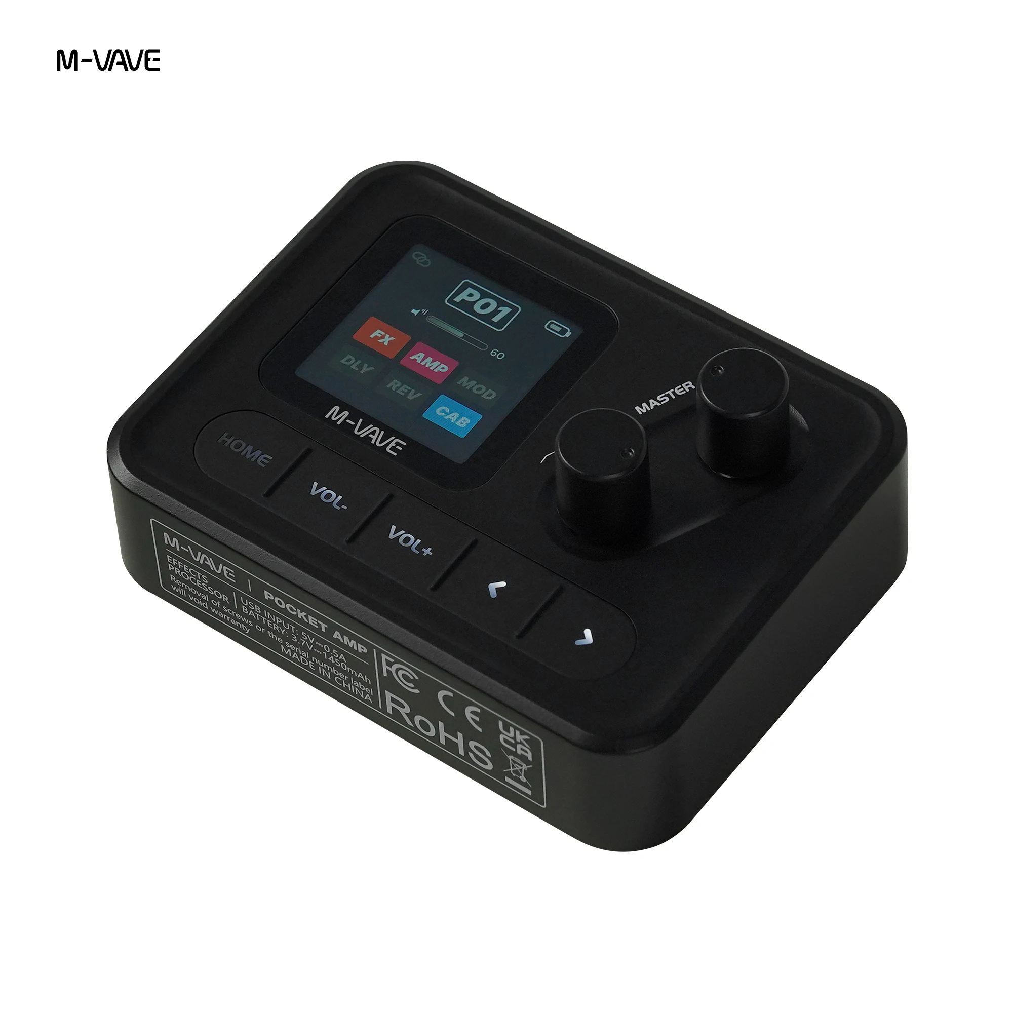 M-VAVE SK17 Mini Guitar Multi-Effects Pedal, Built-in Delay Reverb Modulation, Silent Practice with Headphone Output, USB Record