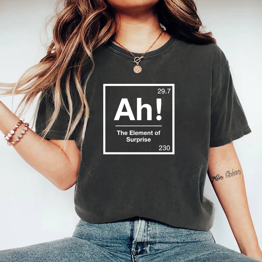 Ah The Element of Surprise T-Shirt Project Hail Mary Shirt Chemie-Witz-T-Shirt Lustige Grafik-T-Shirts für Männer und Frauen Kurzarm-Tops – Detail 11