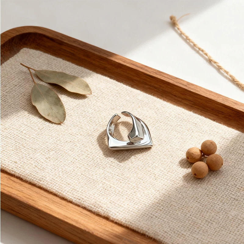 

Модное серебряное полое кольцо с геометрическим рисунком для мужчин и женщин, модные регулируемые аксессуары в стиле панк, ювелирные изделия, подарки