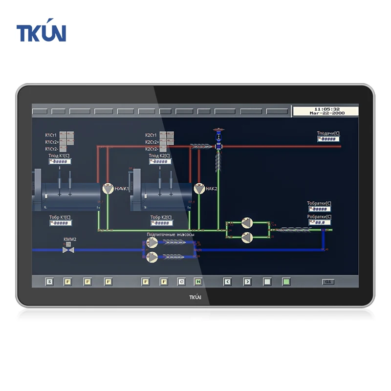 TKUN 13.3 inci pemasangan tertanam untuk PC Tablet industri layar sentuh mesin All-in-One P133CC