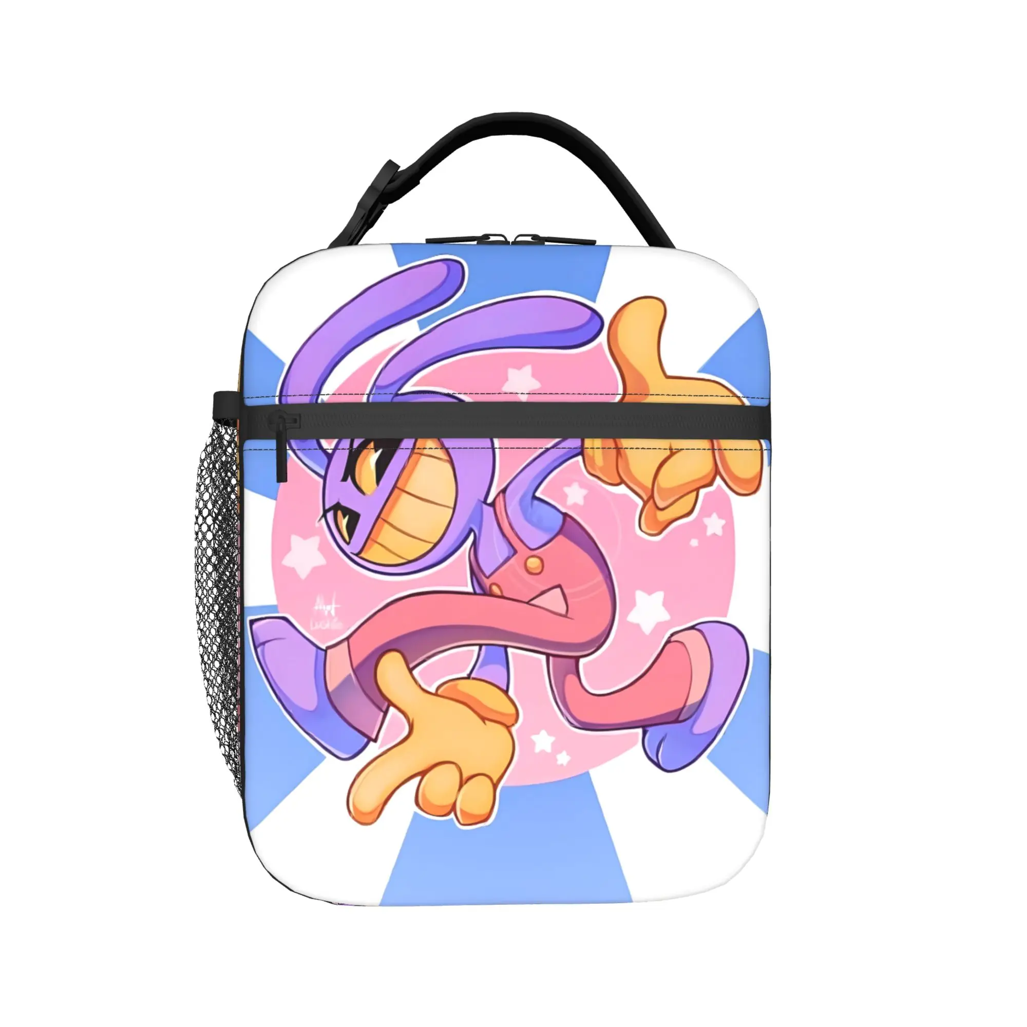 Jax Cartoon Digitals Circus Thermo-Lunchtasche, Reise-Lunchbox für Damen, Thermo-Tragetasche, wasserdichte tragbare Kühltasche – Detail 2